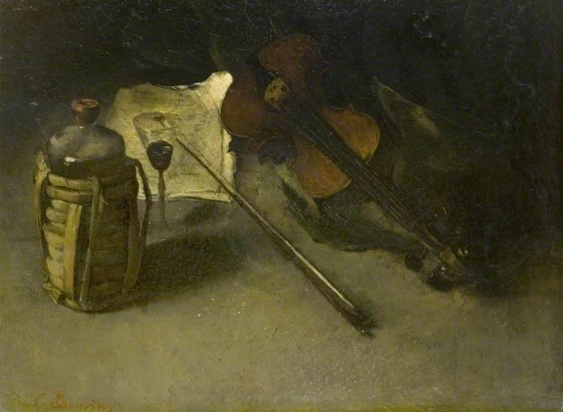 Natura morta con violino - Burrell Collection